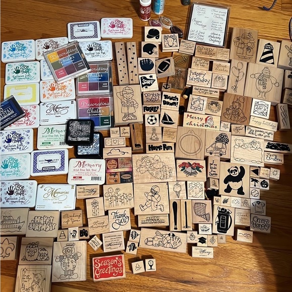 30 rubber stamps and 10 ink pads - Picture 5 of 7